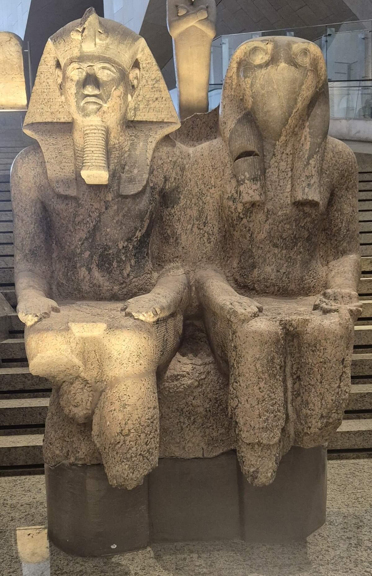 Statue of King Amenhotep III & God Re-Horakhty