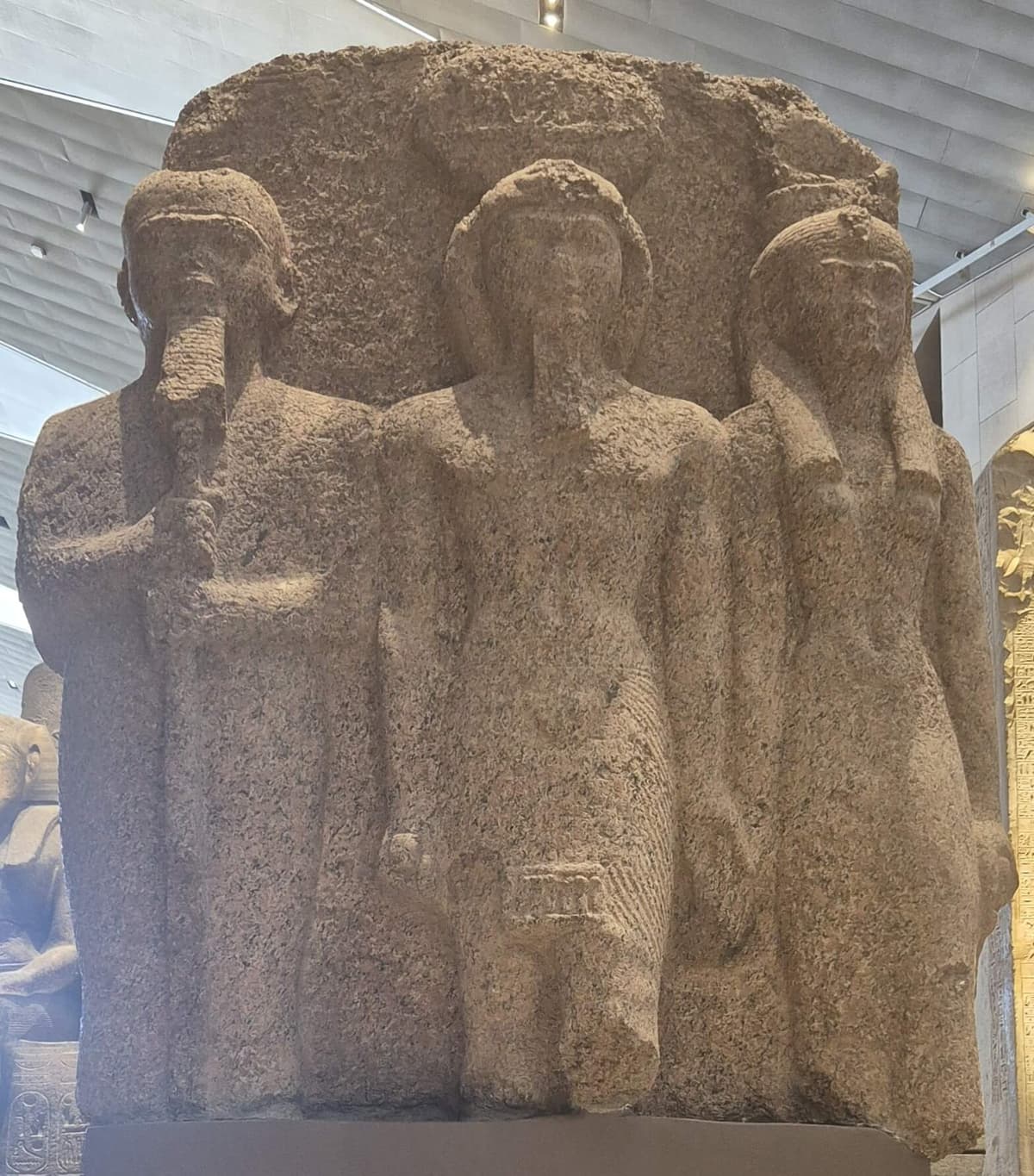 Statue of King Ramesses II, God Ptah & a Goddess